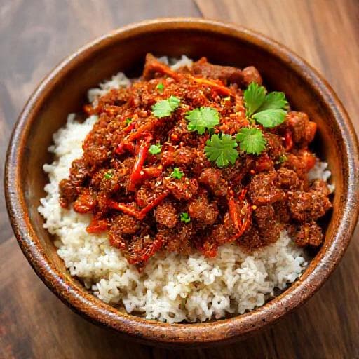 Spicy Gochujang Korean Ground Beef Bowl