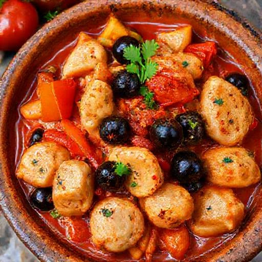 Pollo alla Romana con Peperoni e Olive