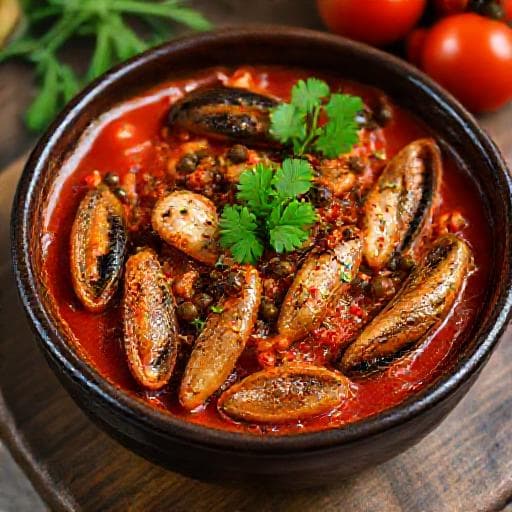 Alici alla Pizzaiola con Capperi e Peperoncino
