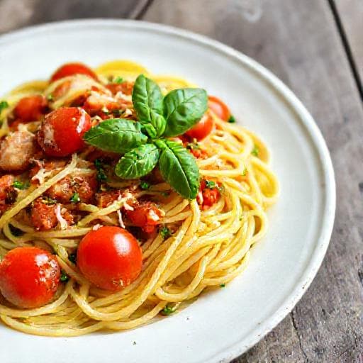 Troccoli con Pomodorini Freschi e Basilico
