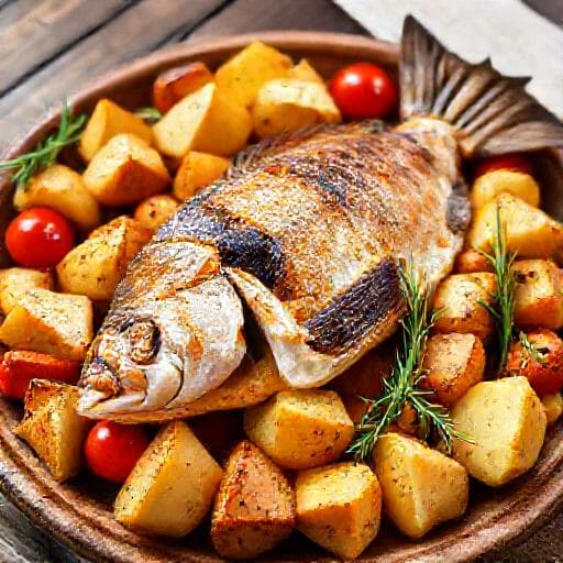 Grdobina u pećnici s krumpirom (Klasična)