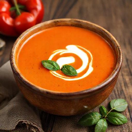 Klasična krem juha od pečenih paprika