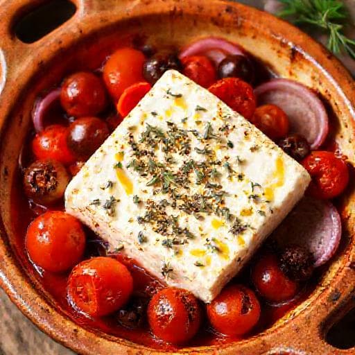 Klasična pečena feta s rajčicama
