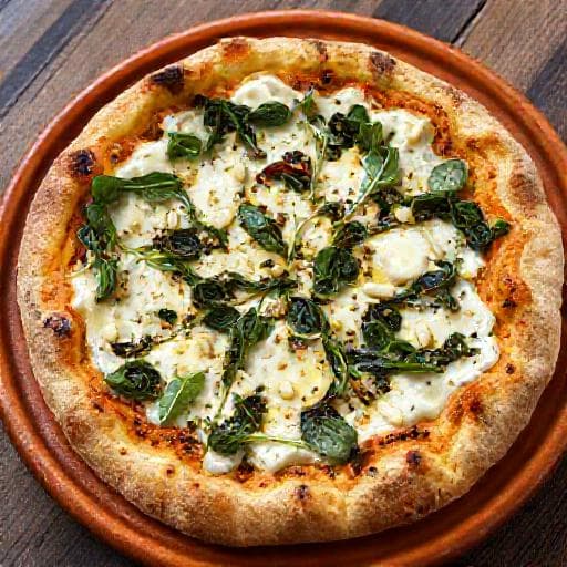 Pizza od Svježeg Sira s Blitvom i Češnjakom