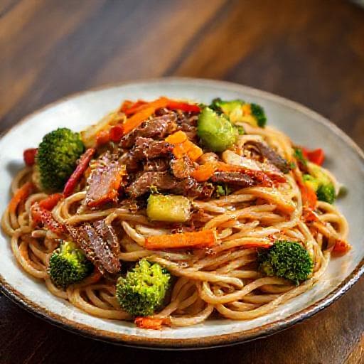 Brzi Udon s Govedinom i Povrćem
