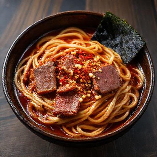 Udon s Govedinom u Pikantnom Umaku od Miso-a
