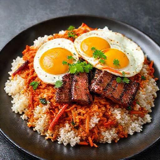 Kimchi Pržena Riža s Odreskom i Jajima