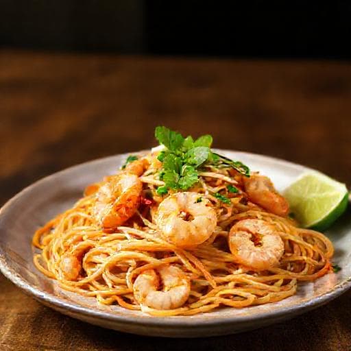 Brzi Pad Thai s Kozicama