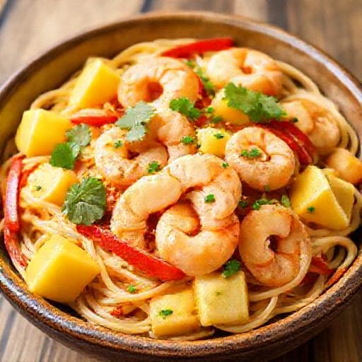Pad Thai s Kozicama i Ananasom (Tajlandsko-Kineski Twist)