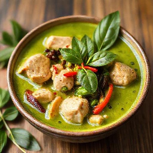 Klasični Zeleni Tajlandski Curry s Piletinom