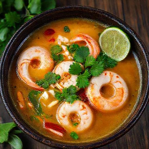 Tom Kha Gai s škampima i đumbirom