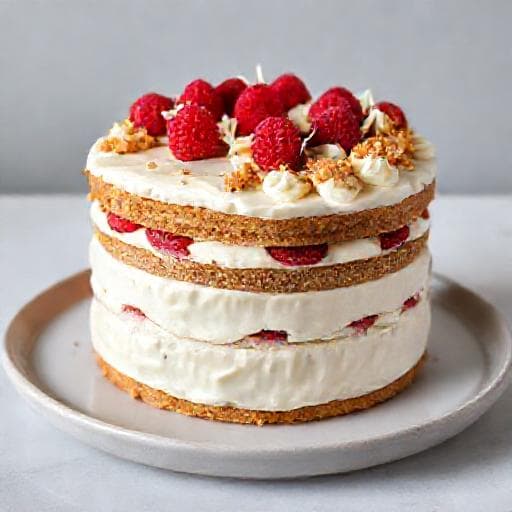Torta od Lješnjaka s Bijelom Čokoladom i Malinama
