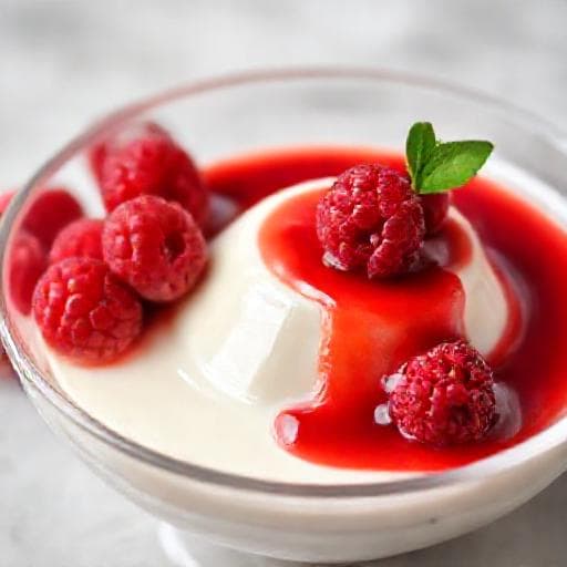 Brza Panna Cotta s Malinama (bez želatine)