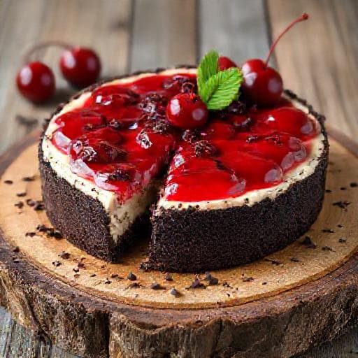 Torta od sira i višanja s čokoladnom korom