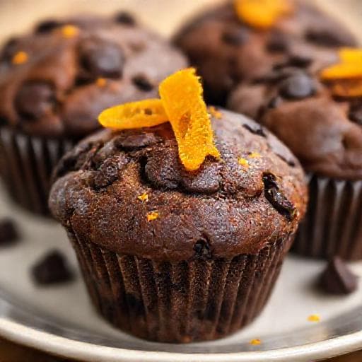 Muffini s tamnom čokoladom i narančom
