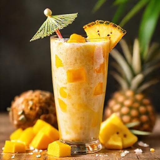 Egzotični Smoothie od Manga s Kokosom i Ananasom