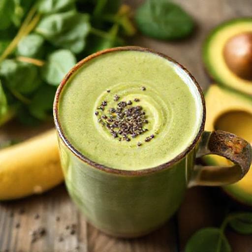 Kremasti smoothie od špinata, banane i avokada