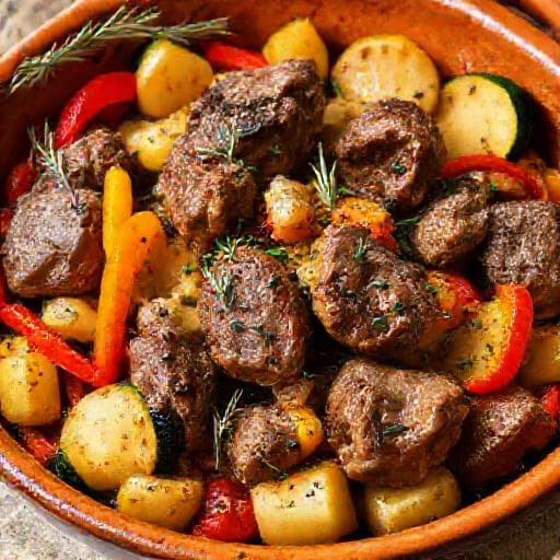 Krčka janjetina s povrćem i mediteranskim začinima