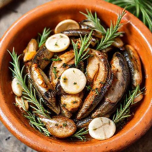 Marinirani inćuni s mediteranskim biljem