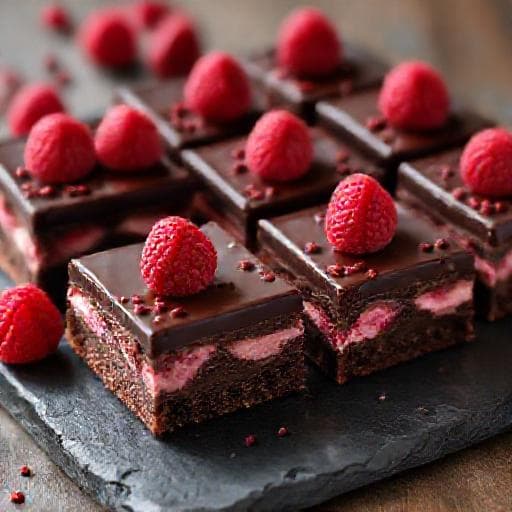 Chocolate Raspberry Ganache Squares