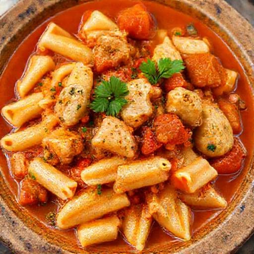Fuži sa Žgvacetom (Traditional Istrian Pasta with Chicken Stew)