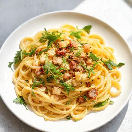 Quick Pljukanci with Pršut and Arugula