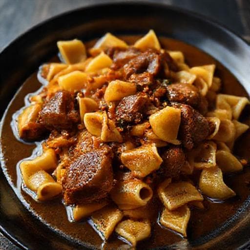 Mlinci with Duck Fat Gravy and Roasted Duck