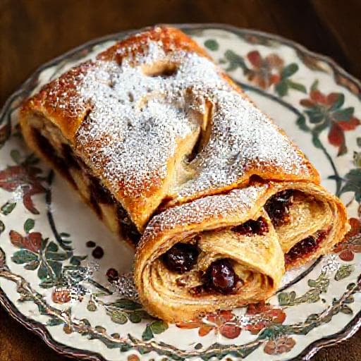 Savijača od Višanja sa Orasima (Cherry Walnut Strudel)