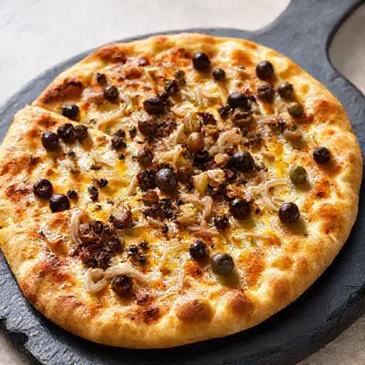 Komiška Pogača with Capers and Olives