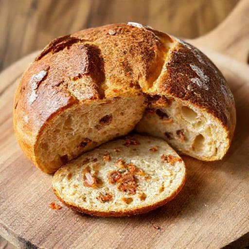 Traditional Pogača s Čvarcima (Pork Crackling Bread)