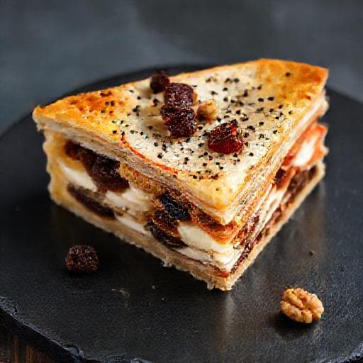 Međimurska Gibanica with Quark and Dried Fruit