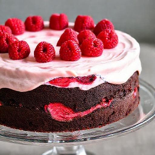 Reform Torta with Raspberry Swirl