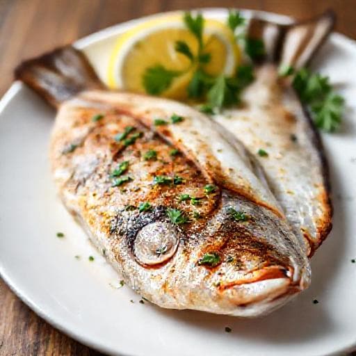 Quick Grilled Sea Bream with Garlic and Parsley