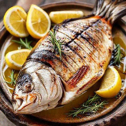 Classic Brancin na Gradele (Grilled Sea Bream)