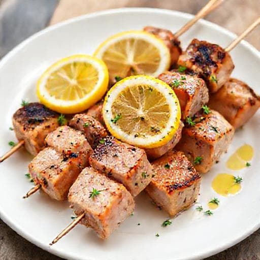 Quick Tuna Ražnjići with Lemon-Herb Marinade