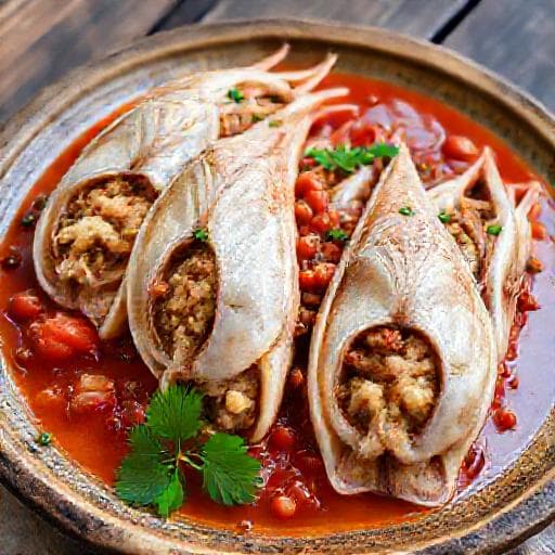 Punjene Lignje (Stuffed Squid)