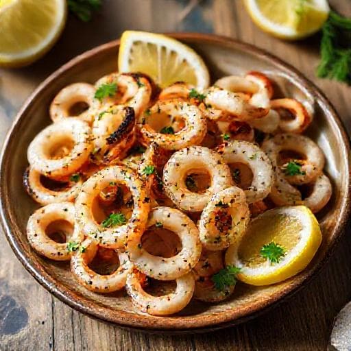 Quick Lignje na žaru with Garlic and Herbs