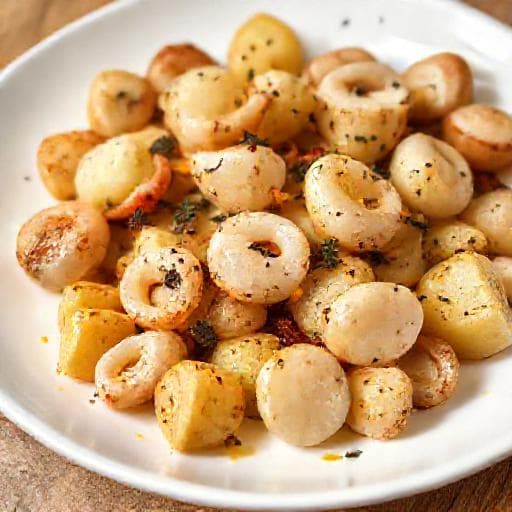 Quick Lignje s krumpirom iz pećnice (Speedy Oven-Baked Squid and Potatoes)