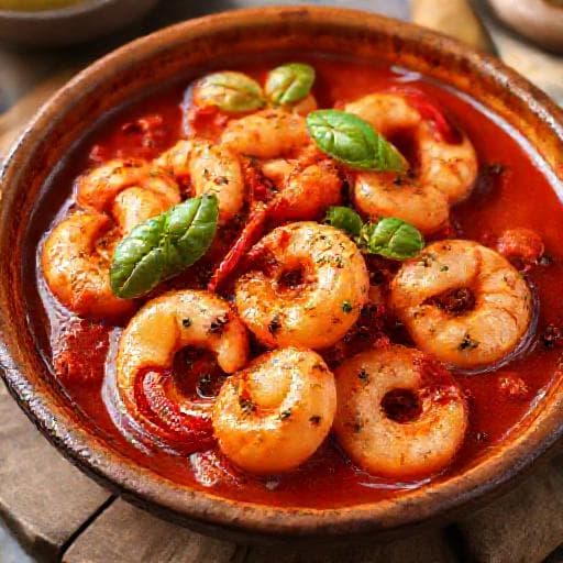 Dalmatian-Style Crveni Umak od Škampa (Spicy Shrimp Red Sauce)