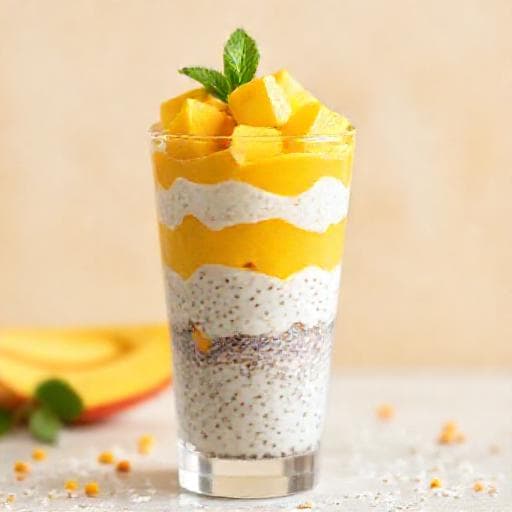 Tropical Mango Coconut Chia Pudding