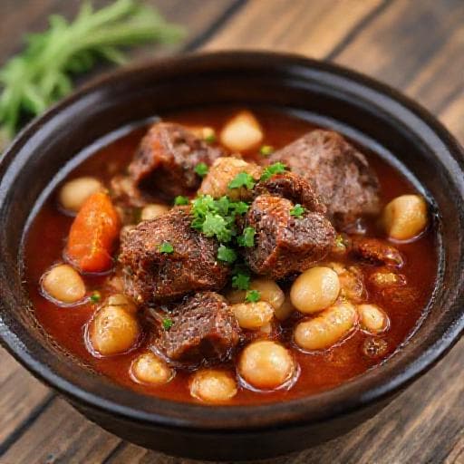 Žgvacet with Smoked Pork Ribs and Beans