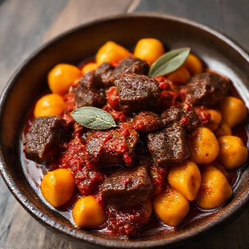Pašticada with Sweet Potato Gnocchi