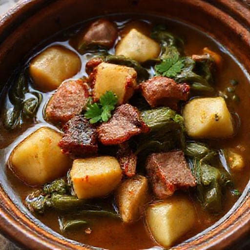 Raštika s Krumpirom with Smoked Pork Belly