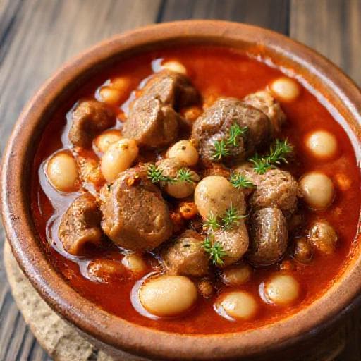 Tripice na Zagrebački s Grahom (Tripe Stew with Beans)