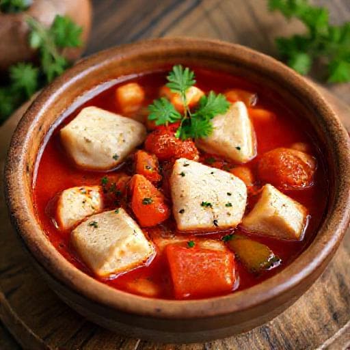 Traditional Brudet od Ribe (Croatian Fish Stew)