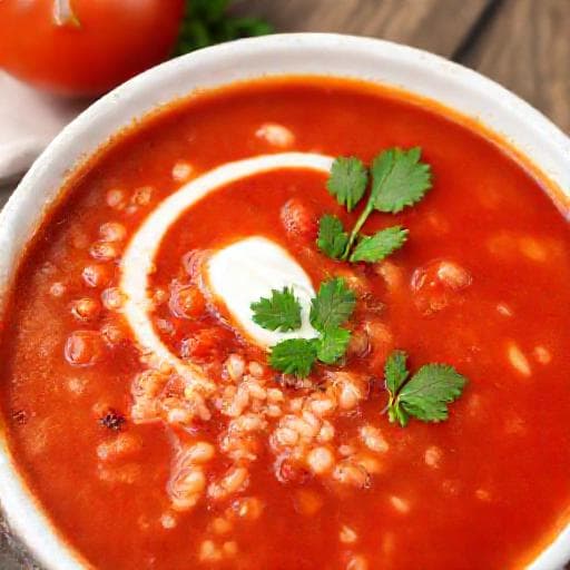 Traditional Tomato Soup with Rice (Juha od rajčice s rižom)