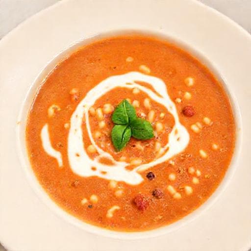 Creamy Tomato Soup with Orzo Pasta