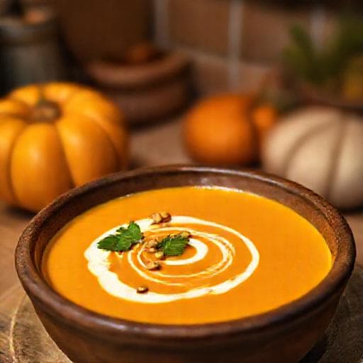 Traditional Croatian Pumpkin Cream Soup (Krem juha od bundeve)