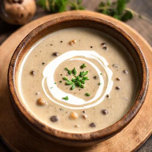 Traditional Croatian Mushroom Cream Soup (Krem juha od gljiva)