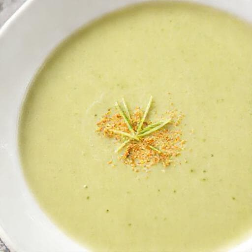 Asparagus and Leek Cream Soup with a Hint of Nutmeg
